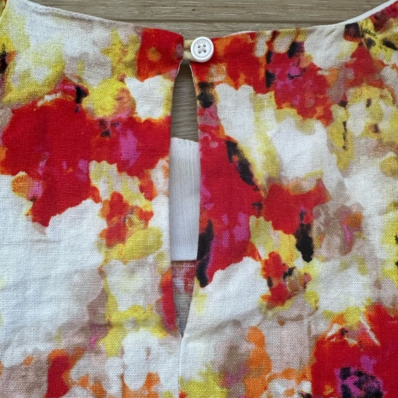 Dkny Puff Sleeve linen Blouse M - Picture 5 of 10